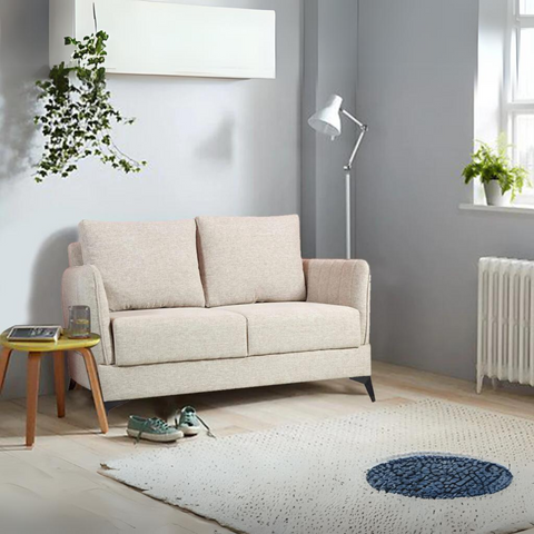 Corita Two Seater Sofa In Premium Cotton Fabric
