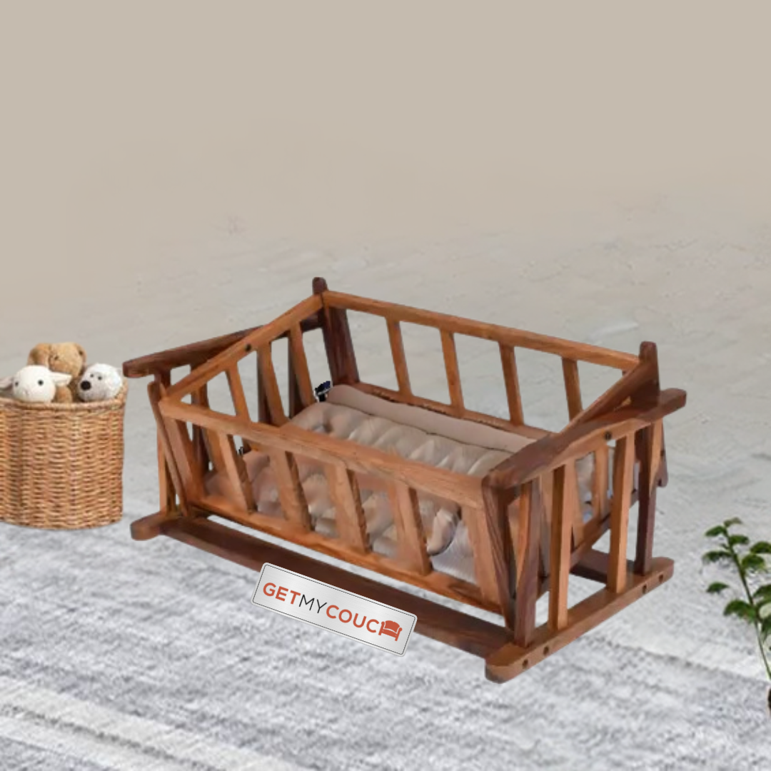 Tiana Sheesham Wood Baby Cradle