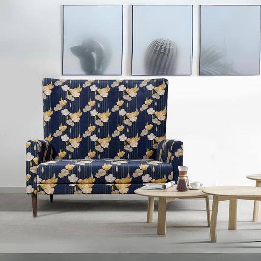 Valdemar Loveseat in Blue Floral Print