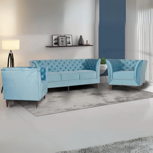 Watson Sofa Set In Premium Velvet Fabric (3+1+1)