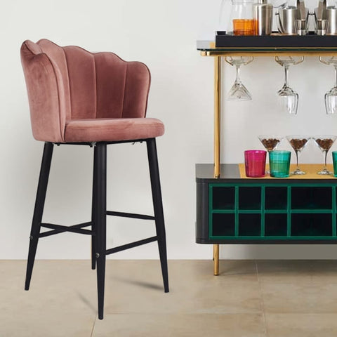 Thrace Bar Chair In Premium Pink Color