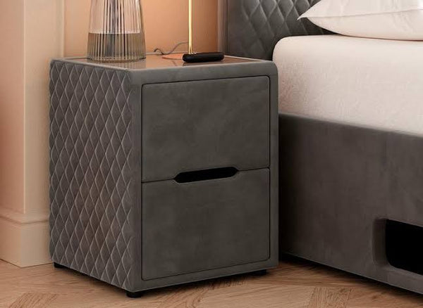 Heritage Upholstered Bed Side Table