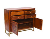 Rapter Chest of Drawers In Solid Wood With MS Base