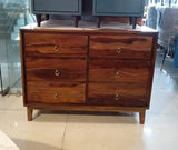 Arabia Rustic Solid Wood Sideboard In Walnut Finish