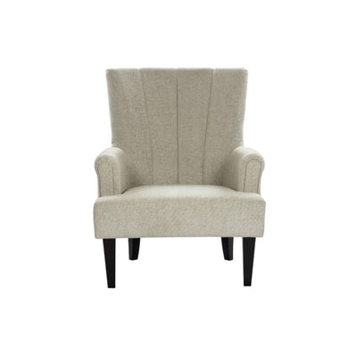 Baki High Back Wing Chair In Cotton Fabric