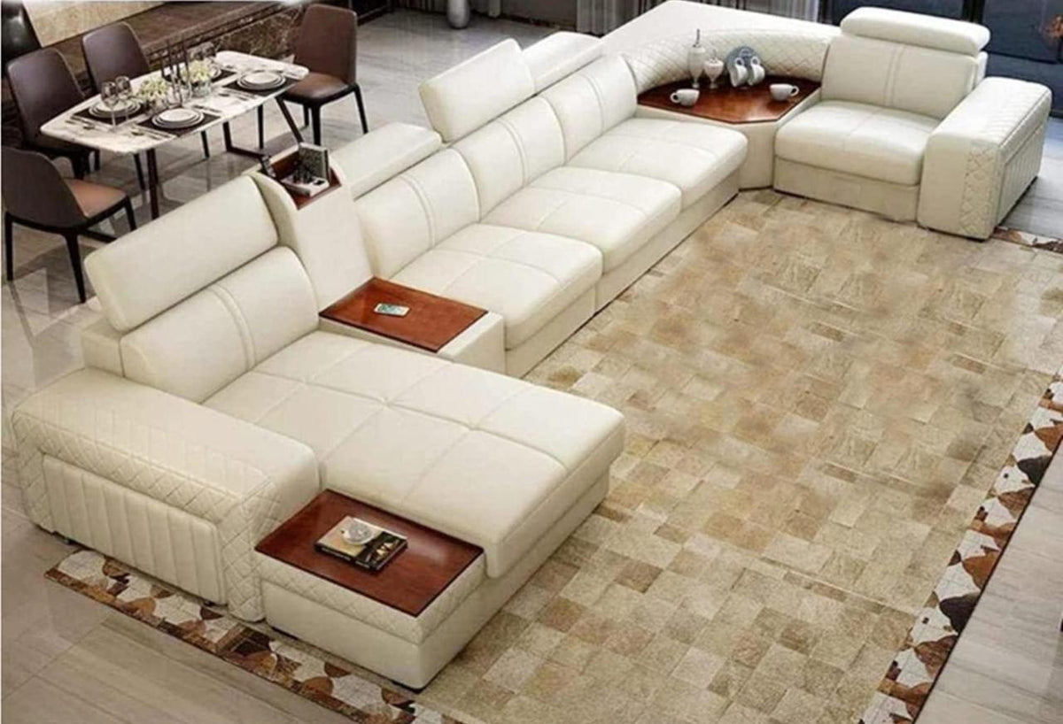 Theodore Sectional Sofa in Pure Leather