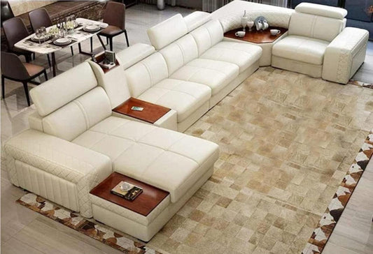 Theodore Sectional Sofa in Pure Leather