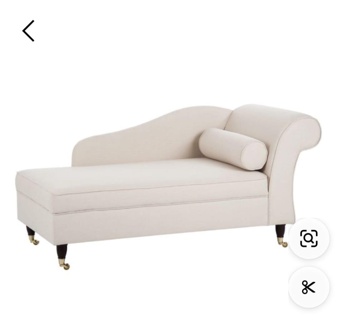 Evion Chaise Lounger In Suede Fabric