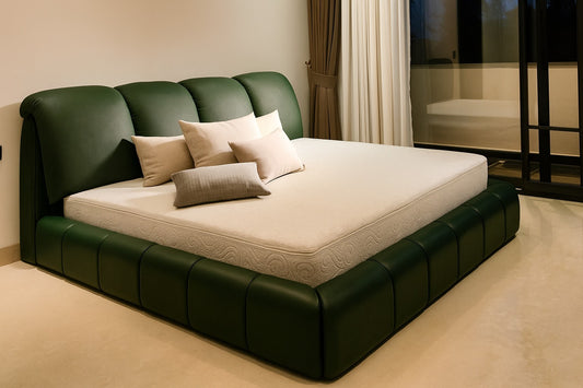 American Fabric Upholstered Bed Side Drawer