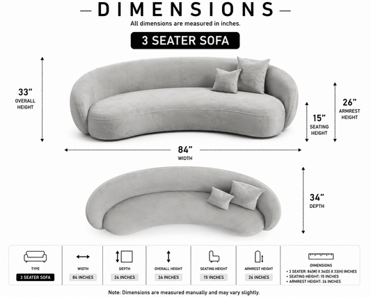 Analeia 3 Seater Sofa