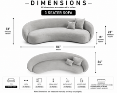Analeia 3 Seater Sofa