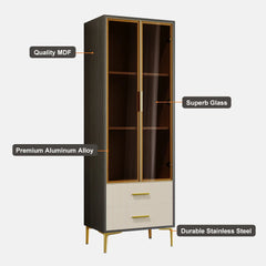 GlassGlow Bar Cabinet