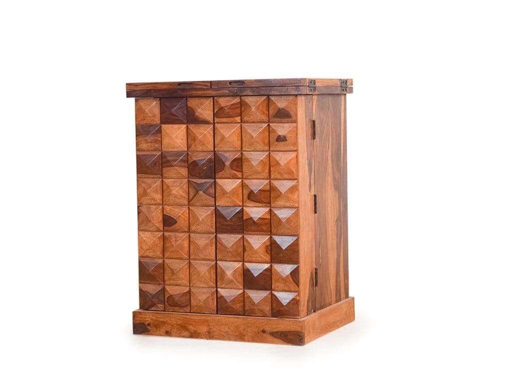 Diamond Bar Cabinet In Sheesham Wood By Woodsworth GMC Standard Storage FN-GMC-006292