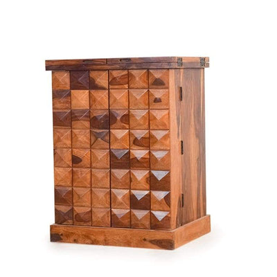 Diamond Bar Cabinet In Sheesham Wood By Woodsworth GMC Standard Storage FN-GMC-006292