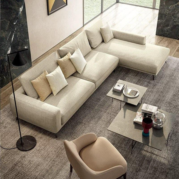 Drops Designer Sectional Sofa in Premium Fabric