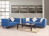 Liana 3+2 Sofa Set In Premium Blue Fabric GMC Standard Sofa FN-GMC-005617