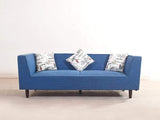 Liana 3+2 Sofa Set In Premium Blue Cotton Fabric