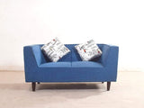 Liana 3+2 Sofa Set In Premium Blue Cotton Fabric