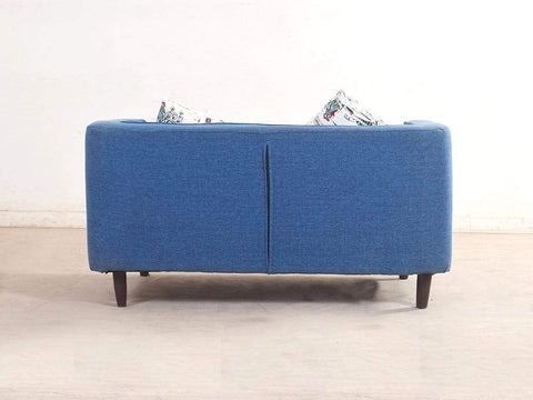 Liana 3+2 Sofa Set In Premium Blue Cotton Fabric