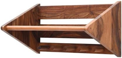 Vermeer Wooden Wall Shelf cum Coat Hanger