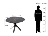 Enzo Round Marble Dining With Leo Chairs