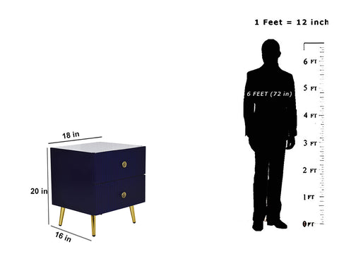 Brody Side Table in Blue Color