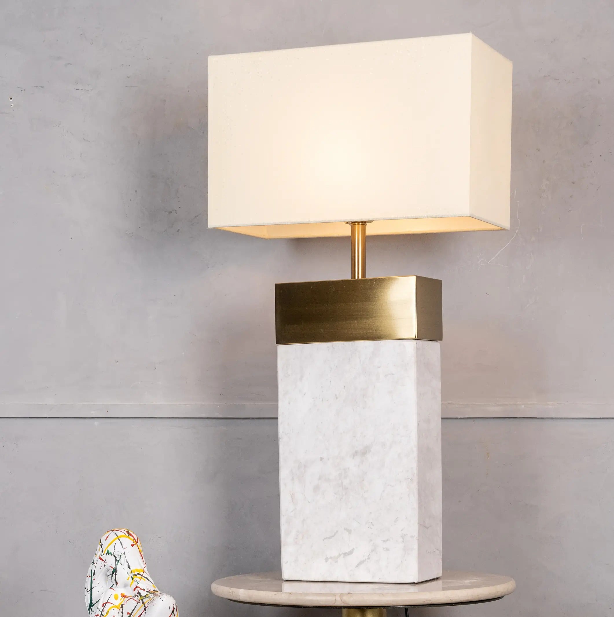 Buy Dunelm White Gold Marble Table Lamp GetMyCouch