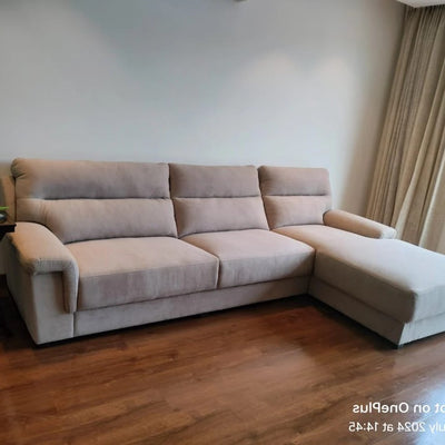 Adina 5 Seater Sectional Sofa in Premium Boucle Fabric