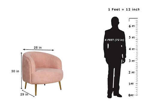 Guelfo Lounge Chair In Boucle Fabric