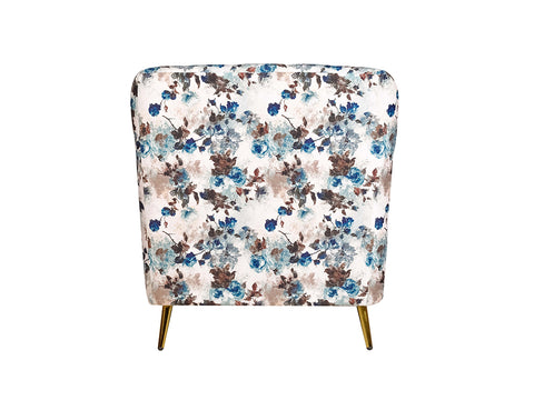Adoree Lounge Chair in Premium Velvet Fabric
