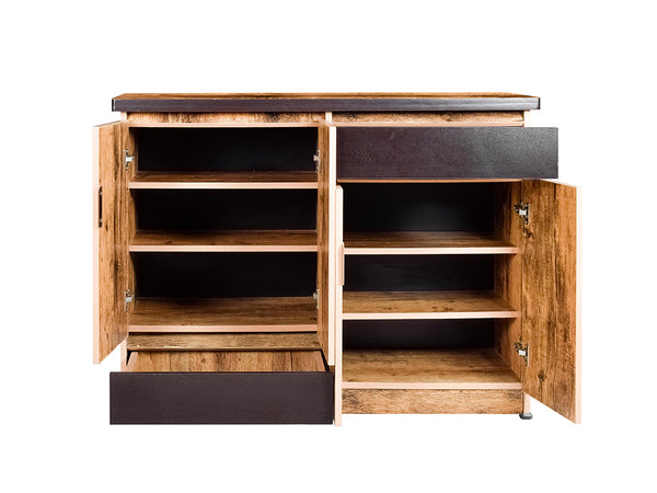 Caren Shoe Cabinet With Two Drawer in Ginger Bronze Finish