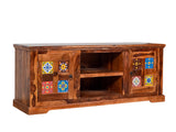 Oliver TV Unit With Three Drawer In Teak Finish