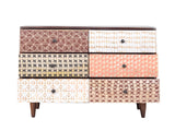 Emaada Mango Wood Chest of Drawers In Mahogany Finish
