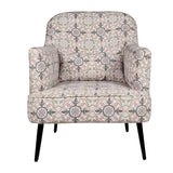 Neville Lounge Chair In Printed Fabric