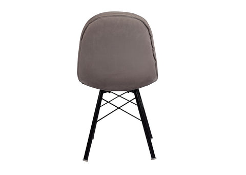 Glory Accent Chair In Grey Velvet Fabric