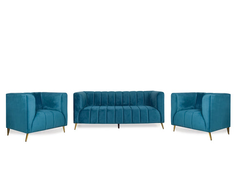 Haaken Sofa Set in Premium Velvet (3+1+1)