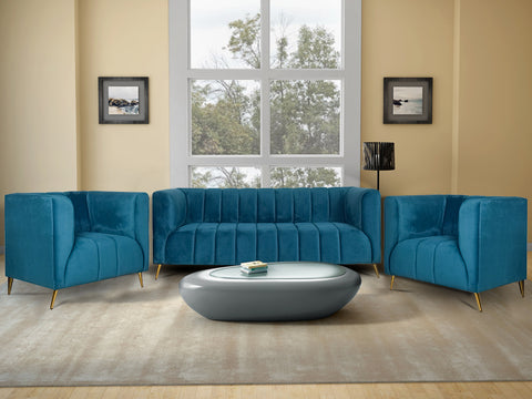 Haaken Sofa Set in Premium Velvet (3+1+1)
