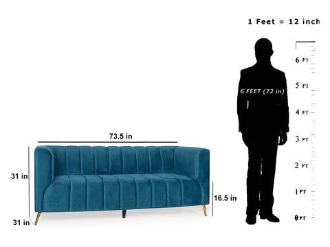 Haaken Sofa Set in Premium Velvet (3+1+1)