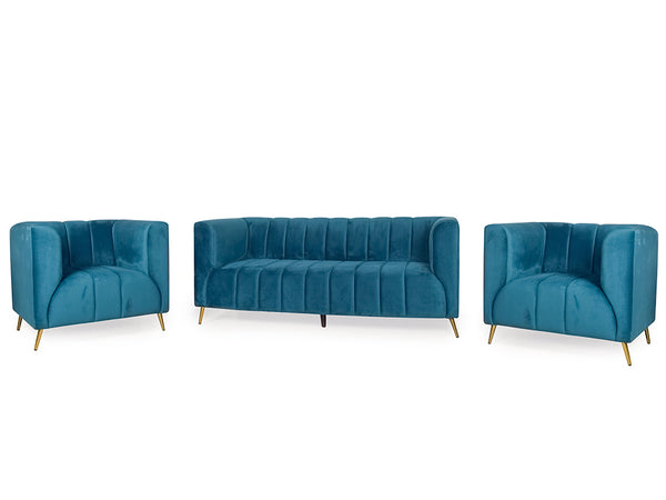 Haaken Sofa Set in Premium Velvet (3+1+1)