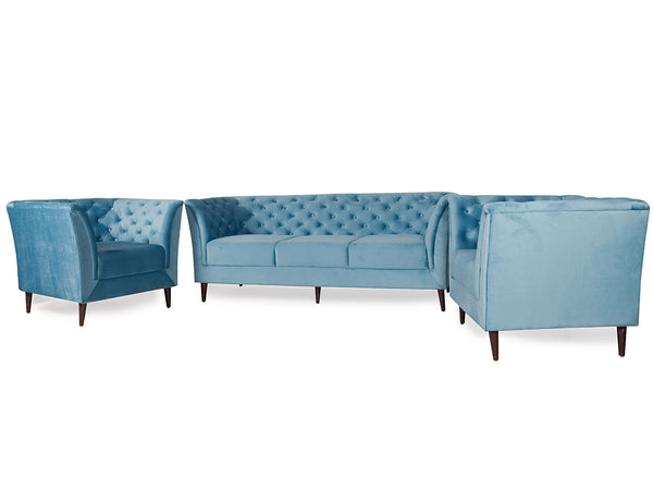 Watson Sofa Set In Premium Velvet Fabric (3+1+1)