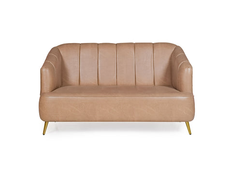 Nelio 3+2 Sofa Set in Brown Leatherette