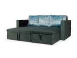 Feltro Sofa Cum Bed In Dark Green