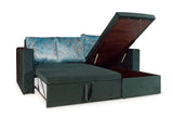 Feltro Sofa Cum Bed In Dark Green