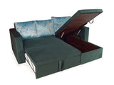 Feltro Sofa Cum Bed In Dark Green
