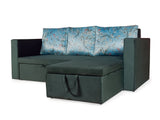 Feltro Sofa Cum Bed In Dark Green