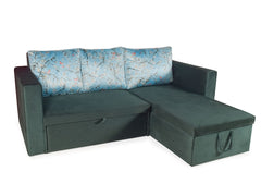 Feltro Sofa Cum Bed In Dark Green