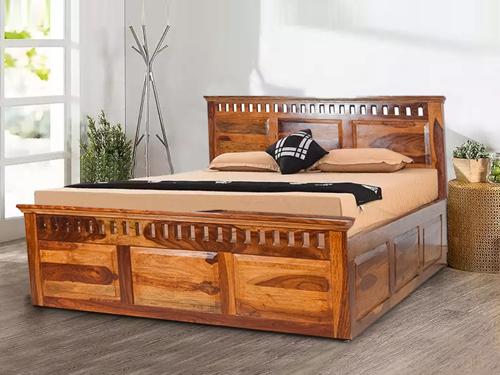Nura Solid Wood Sheesham Bed, Best Site To Buy Furniture