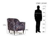 Lucas Lounge Chair In Floral Printed Fabric