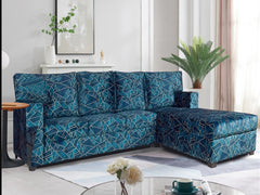 Walter L Shape Sectional RHS Sofa in Suede fabric