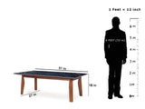 Jasper Modern Marble Coffee Table In Teak Finish